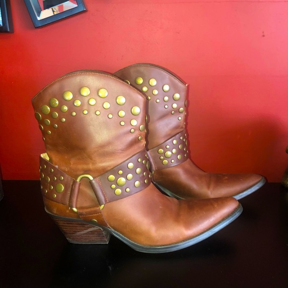 Guess by Marciano Shoes - GUESS by Marciano Superstud Leather Cowgirl Bootie